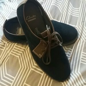 (Sale pend) Clarks Navy Blue and brown Men's Shoes